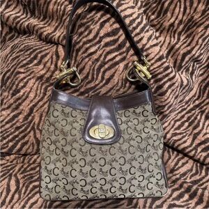 Celine Brown and Tan Shoulder Bag